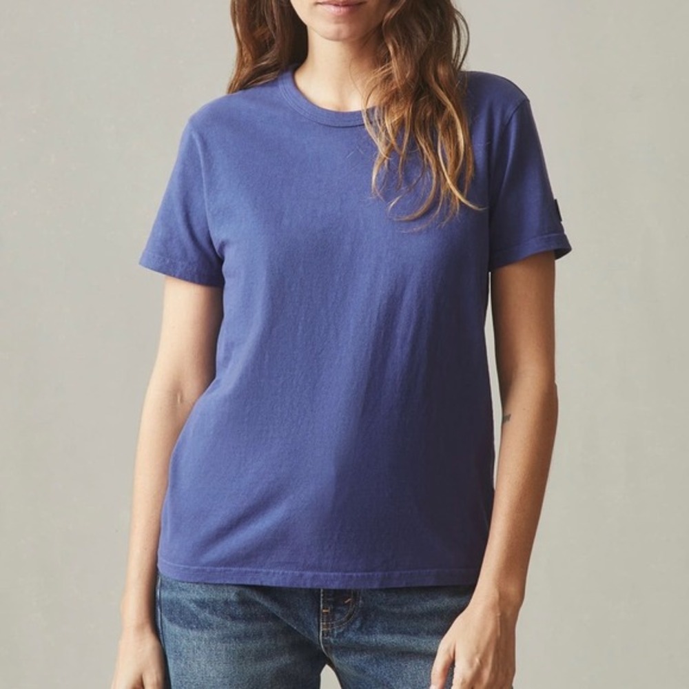 NWOT American Giant Women's Vintage Crew Tee L Blue Short Sleeve Casual‎